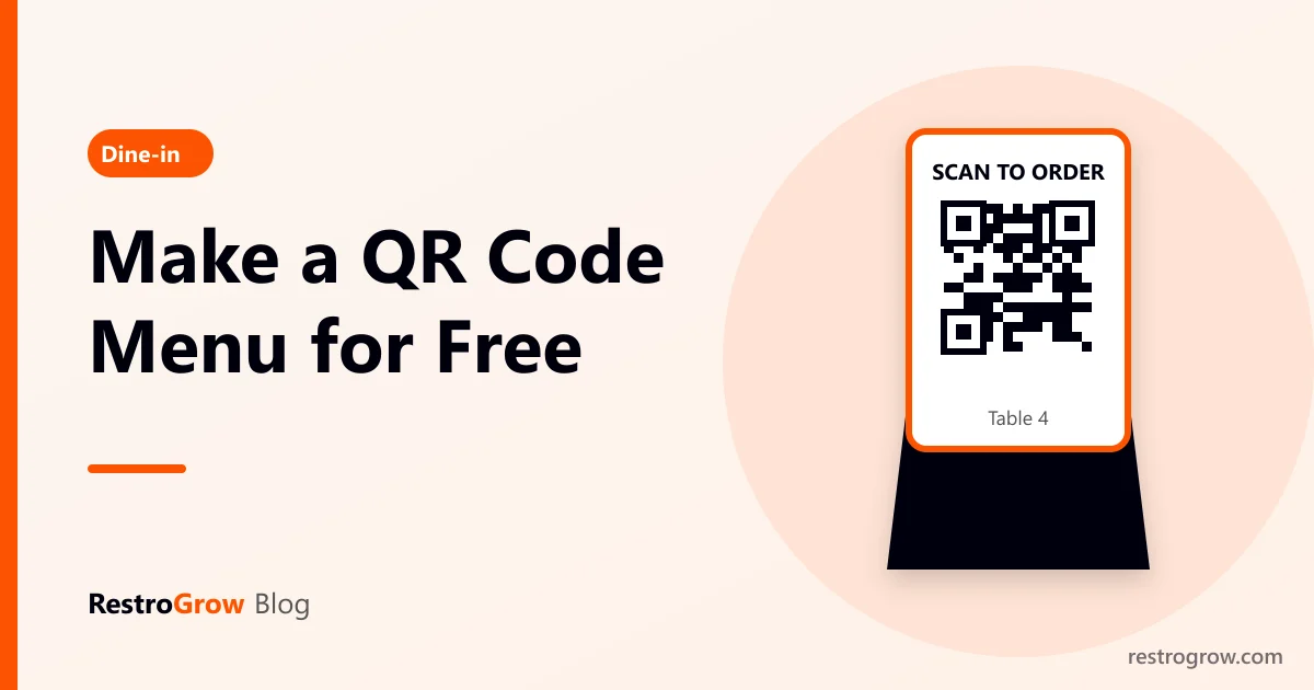 A table standee with a scan-to-order QR code menu for table 4