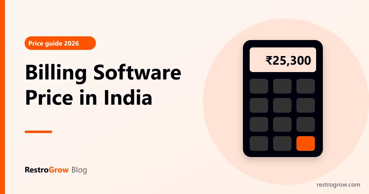 A calculator adding up the first-year cost of restaurant billing software